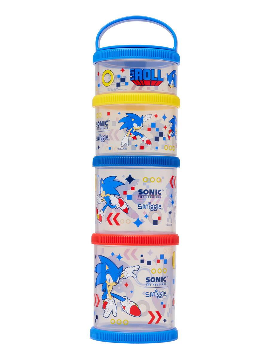 sonic the hedgehog large snack stack containers