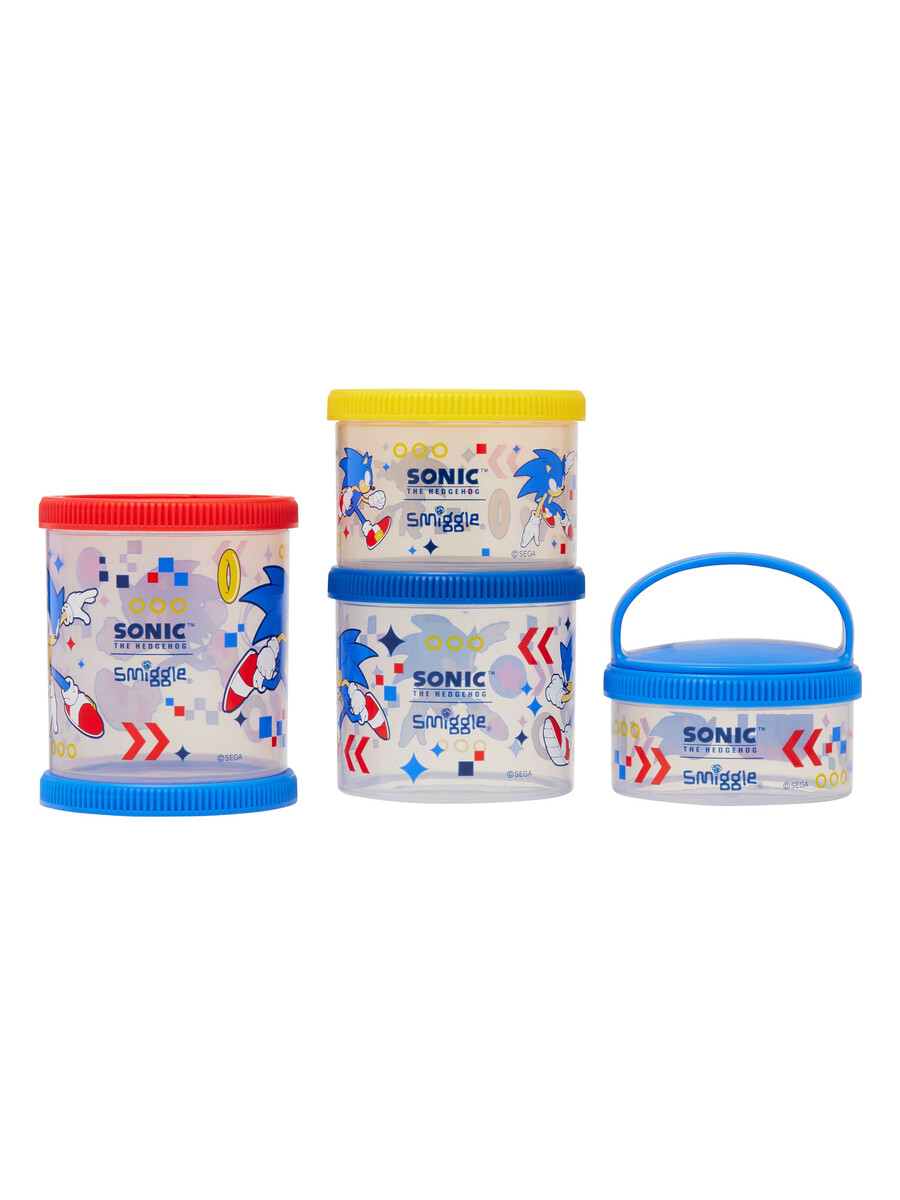 sonic the hedgehog large snack stack containers